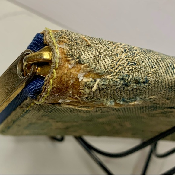 Louis Vuitton Denim Wallet w/ Leather interior Rare COA - Picture 11 of 15